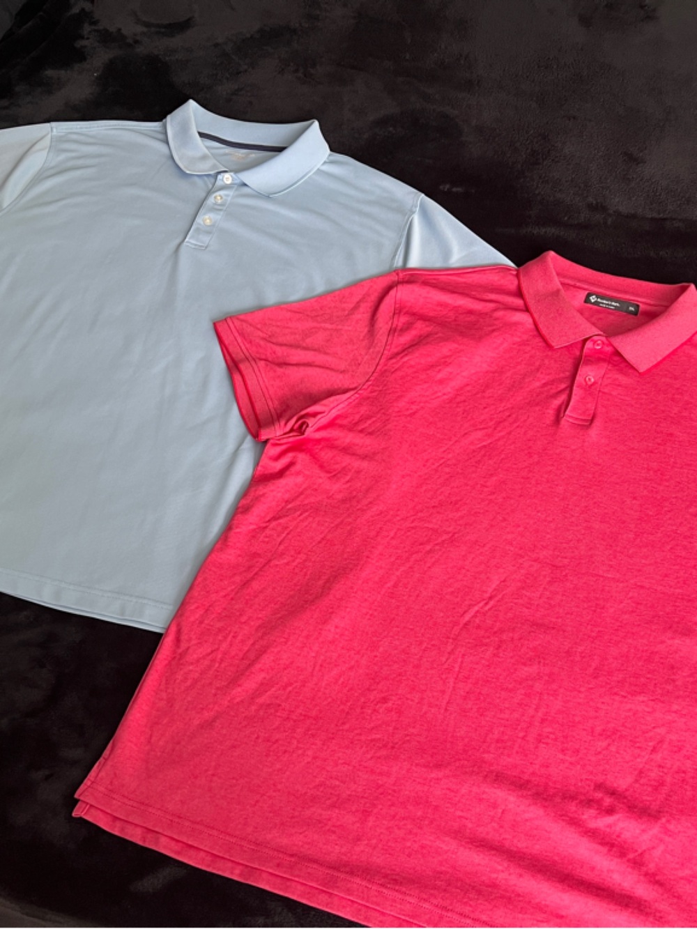 Bright Pink Polo & Light Blue Polo - Two-Pack